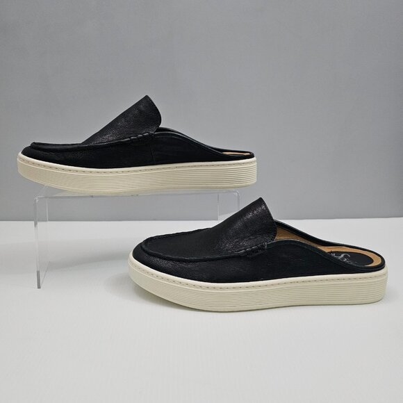 Sofft Somers Moc Mule Womens 8 Black Leather Slip On Sneaker Casual Platform - Picture 2 of 14